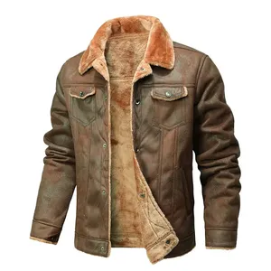 Chaqueta de piel de cuero Formal de otoño e invierno para hombre, gran venta, estilo callejero, patrón de letras, cierre de cremallera, servicio OEM mandarín - Product Image 2