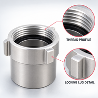 Raccord de tuyau d'incendie de type 1,5''-2'' américain NH/NPT, connecteur rapide haute pression pour système de protection, qualité usine