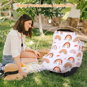 Cubierta de lactancia para recién nacidos, toldo multiusos para cochecito infantil, asiento de coche de bebé unisex y funda para silla alta - Product Image 2