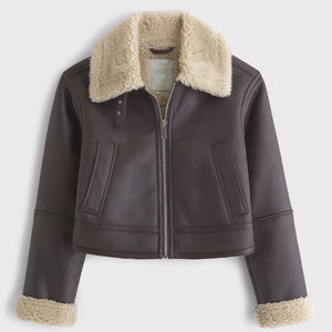 Veste de moto en cuir de mouton véritable satinée pour femme, style streetwear, grande taille, écologique, coupe-vent, produit haut de gamme - Product Image 3