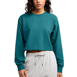 Professionnel fabriqué femmes crop top sweat quantité en vrac personnalisé ODM service top vente femmes crop top sweat - Product Image 6