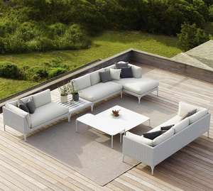 Chaise de jardin, mobilier d'extérieur, imperméable, protection solaire, canapé en rotin, chaise en alliage d'aluminium pour villa, cour, jardin, véranda - Product Image 6