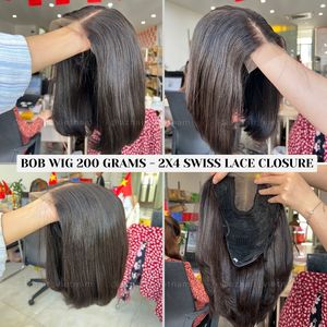 Bob <b>Wig</b> <b>for</b> <b>Women</b> Natural <b>Black</b> Color Super Raw Virgin Unprocessed Human Hair Grade 12A Full Length Thickness - Product Image 2