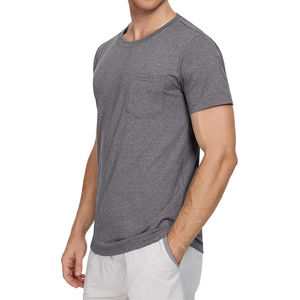 T-shirts unis de haute qualité pour hommes 100% coton Vêtements décontractés O Neck T-shirts - Product Image 3