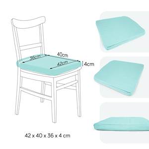 ชุดเบาะผ้าลินินตกแต่ง ขนาด 42x40x36x4 ซม. สำหรับเก้าอี้ โซฟา และห้องรับประทานอาหาร พร้อมเบาะรองหลังลายไม้ไผ่ - Product Image 4