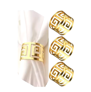 Servilleteros de metal de diseño increíble para bodas y hoteles, decoración de fiestas, vajilla, soportes de pañuelos con acabado dorado a un precio asequible - Product Image 3
