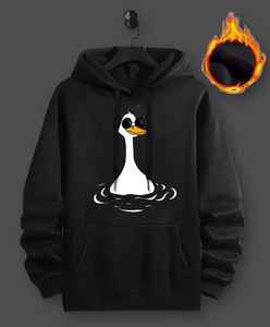 Sweat à capuche pour homme de qualité supérieure, ultra confortable et douillet, 100% coton, uni, teint et brodé avec impression numérique pour l'hiver - Product Image 3