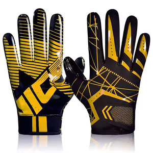 Nouveauté 2026 – Gants de football américain pour receveur, en cuir synthétique avec revêtement en silicone, excellente adhérence, antidérapants, vente en gros à prix abordable - Product Image 3