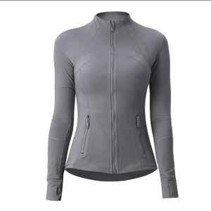 Chaqueta de entrenamiento de yoga ajustada para mujer, tela elástica con diseño de cuello alto para correr y ejercicios atléticos - Product Image 5