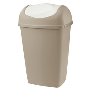Contenedor de basura con tapa basculante GRACE de 50 litros con tapa color gris paloma 8101951ACE - Product Image 1