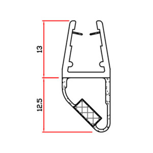 Guarnizione per Box Doccia 2 M Mod.412 Sns+nsn - Product Image 1