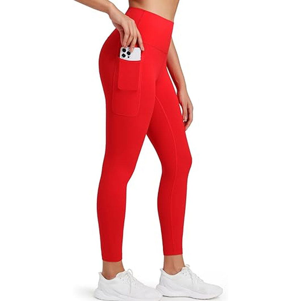 Women's Fitness Leggings High Elastic Waist Breathable Seamless Full Length Yoga Workout Activewear Spandex/Nylon Pants