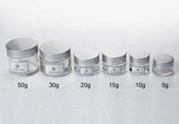 Bocaux en verre transparent de 5g à 50g avec couvercles en aluminium, vides, pour la production de bougies parfumées DIY