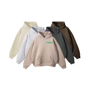 เสื้อฮู้ดผ้าฟลีซคอตตอน 100% แบบสั่งทำพิเศษสำหรับผู้ชาย ลายเรียบ ไซส์ใหญ่ เสื้อกันหนาวและเสื้อฮู้ดสำหรับฤดูหนาว - Product Image 4