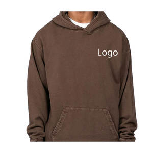 Sudadera con capucha de mezcla de algodón de gran tamaño en blanco 460gsm jersey de color con logotipo personalizado fabricantes de sudaderas con capucha de peso pesado para hombre - Product Image 3