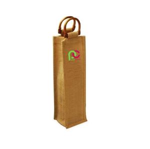 Bolsa de Vino de Yute Ecológica al por Mayor y Bolsa de Regalo con Logotipo Personalizado, Bolsa de Mano para Fiestas - Product Image 2