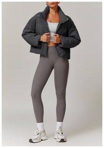 Chaqueta acolchada de moda de invierno con cremallera Abrigo acolchado grueso cálido pato abajo prendas de vestir para mujer - Product Image 5