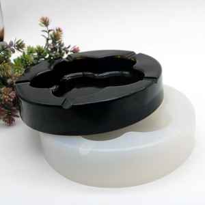 Metallic Swirl Resin <b>Ashtray</b> with Glossy Shine Finish Thick Resin Indoor Smoking <b>Ashtray</b> for Coffee Bars and Patios - Product Image 3
