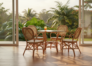 Elegante y Cómodo Juego de Comedor de Mimbre/Ratán de Diseño Asiático Compacto para Espacios Acogedores en Hogares, Apartamentos y Hoteles, Procedente de Indonesia - Product Image 5