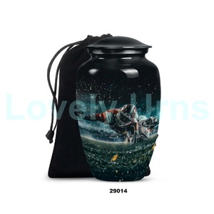 โกศสำหรับผู้ใหญ่สำหรับใส่เถ้ากระดูกของมนุษย์ประดับด้วยเถ้ากระดูกขนาดใหญ่ทำจากอลูมิเนียมขนาดใหญ่พร้อมถุงกำมะหยี่ฟรี - Product Image 6