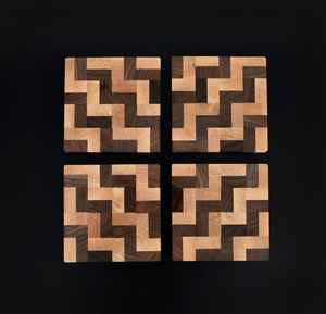 Support de sous-verre en résine époxy et bois de style ange, de qualité esports, noir, carré, durable, décoration de table, décoration de mariage MN EXPORTS - Product Image 5