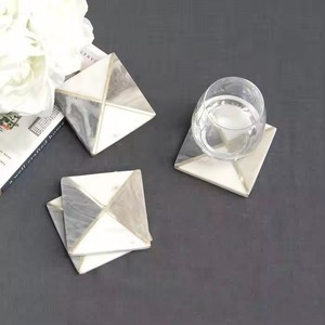 จานรองแก้วหินหินอ่อนละเอียดทรงกลมทันสมัยพร้อมไม้สำหรับใช้บนโต๊ะอาหารสุดหรู - Product Image 5