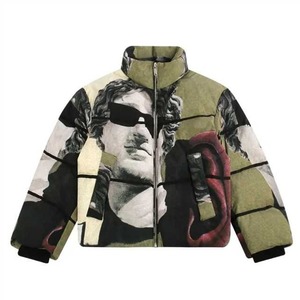 Manteau lourd à capuche rembourré bouffant de créateur surdimensionné 2025 veste à bulles de duvet brillant pour hommes - Product Image 5