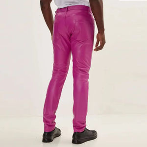 Hot Sale <b>Leather</b> <b>Pants</b> With Customization Logo and Printing OEM Good Quality Breathable top quality <b>Men</b> <b>Leather</b> <b>Pants</b> - Product Image 4