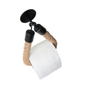 Cuerda colgante de estilo manual, portarrollos de papel higiénico, portarrollos de papel higiénico para gancho de metal de pared, artículos decorativos y venta - Product Image 1