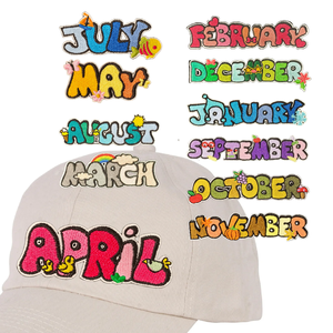 Wholesale Iron on <strong>Patches</strong> Custom Embroidery <strong>Patches</strong> Multicolor A-Z Letters in Flower Heart Shapes for Clothing Hat - Product Image 5