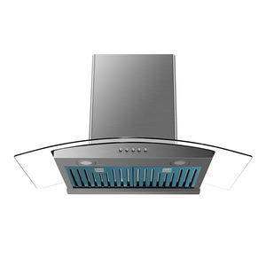 <span class=keywords><strong>Campana</strong></span> <span class=keywords><strong>Extractora</strong></span> de Isla Ventilada de Alta Calidad Directa de Fábrica con Vidrio Templado Transparente, Diseño Elegante, Uso en Hotel y Cocina - Product Image 2