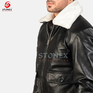 แจ็กเก็ตหนังแฟชั่นสำหรับผู้ชายเสื้อแจ็กเก็ตหนังแฟชั่นผลิตตามสั่ง - Product Image 2