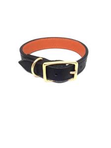 Collar de piel auténtica para perro, doble capa, doble Color, hebillas duraderas de alta calidad, productos de lujo para mascotas, correa de arnés verde y azul - Product Image 4