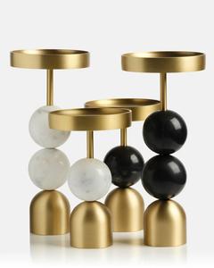 Bougeoir au design moderne avec pierre semi-précieuse pour la décoration de la maison et la décoration de mariage - Product Image 1