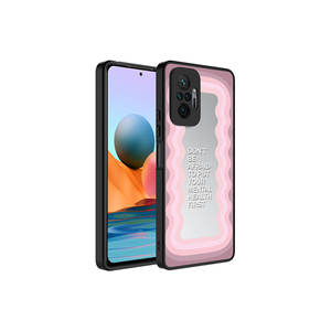 JoieCreatif Premium <b>Mirror</b> Heart Pattern Phone Case for Xiaomi Redmi Note 10 Pro Glossy UV Silicone <b>Cover</b> Camera Protection - Product Image 2