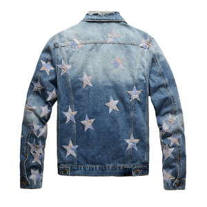 Veste en jean streetwear pour homme, vente chaude, personnalisée, hiver, écologique, coupe-vent, respirante, légère, 100% coton, premium - Product Image 6