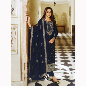 Impreso césped tres piezas cosido listo para usar colección Eid con césped Dupatta traje 2023 moda mujer verano vestidos casuales - Product Image 4