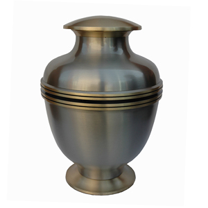 Elegante urna de cremación de latón de estilo americano Soporte de cenizas funerarias de metal sostenible Venta caliente para adultos - Product Image 1