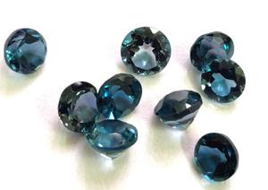 Topaze bleue de Londres naturelle coupe ronde 9mm à facettes-Topaze bleue de Londres en vrac ronde - Product Image 6