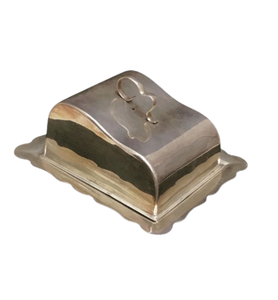 Plat à beurre en acier inoxydable poli brillant Plats et assiettes Meilleure vente Plat à beurre de table avec couvercle fabriqué à la main pour la cuisine - Product Image 1