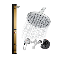 2023 Kangrun vente chaude douche extérieure portable de luxe dorée pour piscine