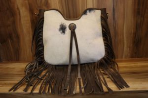 Vente chaude fourrure cuir sac à franges haute qualité en cuir repoussé Hobo sac à main Boho cuir sac à bandoulière Style occidental sac à bandoulière - Product Image 6