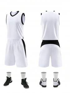 Vente en gros uniforme de basket-ball personnalisé uniforme respirant à séchage rapide uniforme de basket-ball d'entraînement de jeu en tissu maillé - Product Image 5