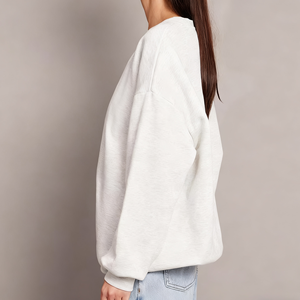 Alta calidad grueso algodón polar invierno otoño impreso personalizable cuello redondo sudaderas para mujeres con diseño forrado - Product Image 2