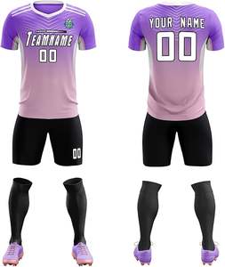 Uniforme de fútbol juvenil de alta calidad Patrón de lunares 3D Jersey que absorbe la humedad Pantalones cortos Tamaño 2-12Y Cuello en V Transpirable para niños - Product Image 6