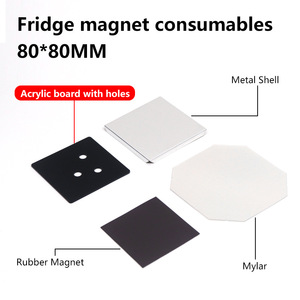 Vật liệu tiêu hao cho máy làm nam châm hình vuông 80x80mm, 3 inch, dùng sản xuất nam châm dán tủ lạnh - Product Image 3