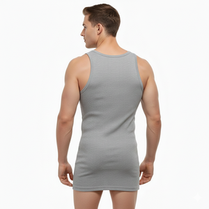 Customizable Grey High Quality Sleeveless Tube <b>Undershirts</b> for Men from Istanbul Turkey with your Customized logo and Design - Product Image 3