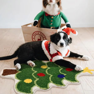 Jupe de sapin de Noël en peluche douce, ronde, personnalisable, décoration de Noël d'usine pour le salon, la maison, décoration festive d'intérieur - Product Image 3