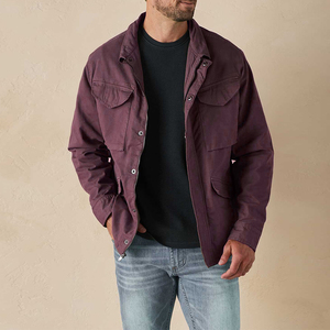 Unisex Winter Regular Windproof <b>Canvas</b> <b>Jacket</b> Long Sleeve Four Pockets Casual Style Heavy Duty Front Logo - Product Image 4