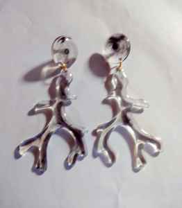 Pendientes de Moda con Diseño de Bola de Resina, Elegantes, con Cuentas de Semillas, Plateados, Hechos a Mano, para Fiesta - Product Image 1